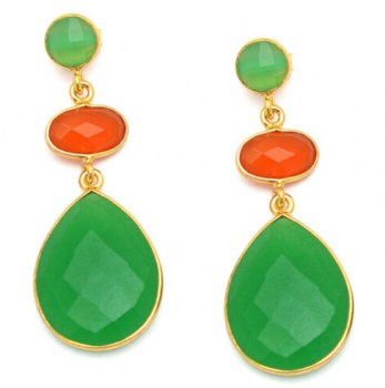 sieraden edelsteen zilver oorbellen hanger ketting 02557